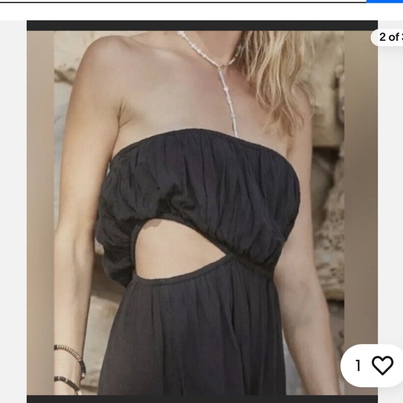 Free people endless summer cut out jumpsuit NWOT - Picture 3 of 5